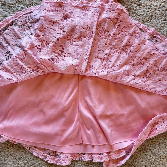Just Kids Lace overlay dress Size 10 Color pink Made in the USA 🇺🇸 - Picture 6 of 8